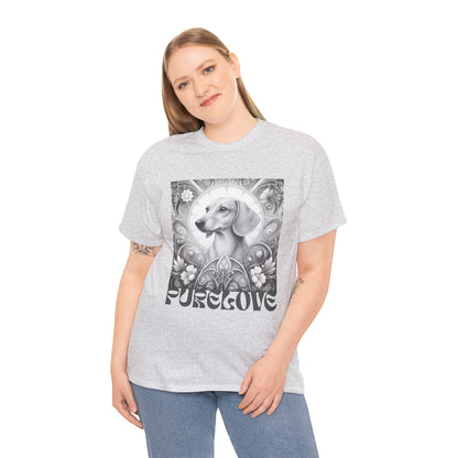 Dachshund Vintage Unisex Cotton Tee for Dog Lovers (Black & White)