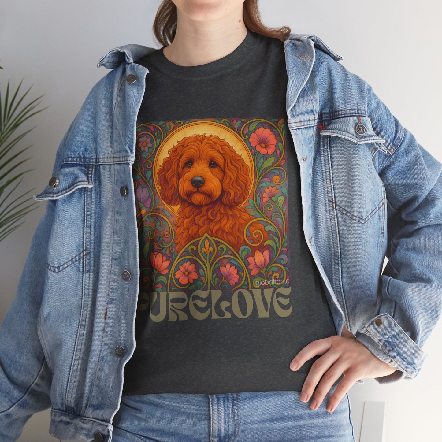 Red Cockapoo (Spoodle) Vintage Graphic T-Shirt – Unisex Cotton Tee for Dog Lovers