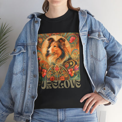 Collie Vintage Graphic T-shirt - Unisex Cotton Tee for Dog Lovers