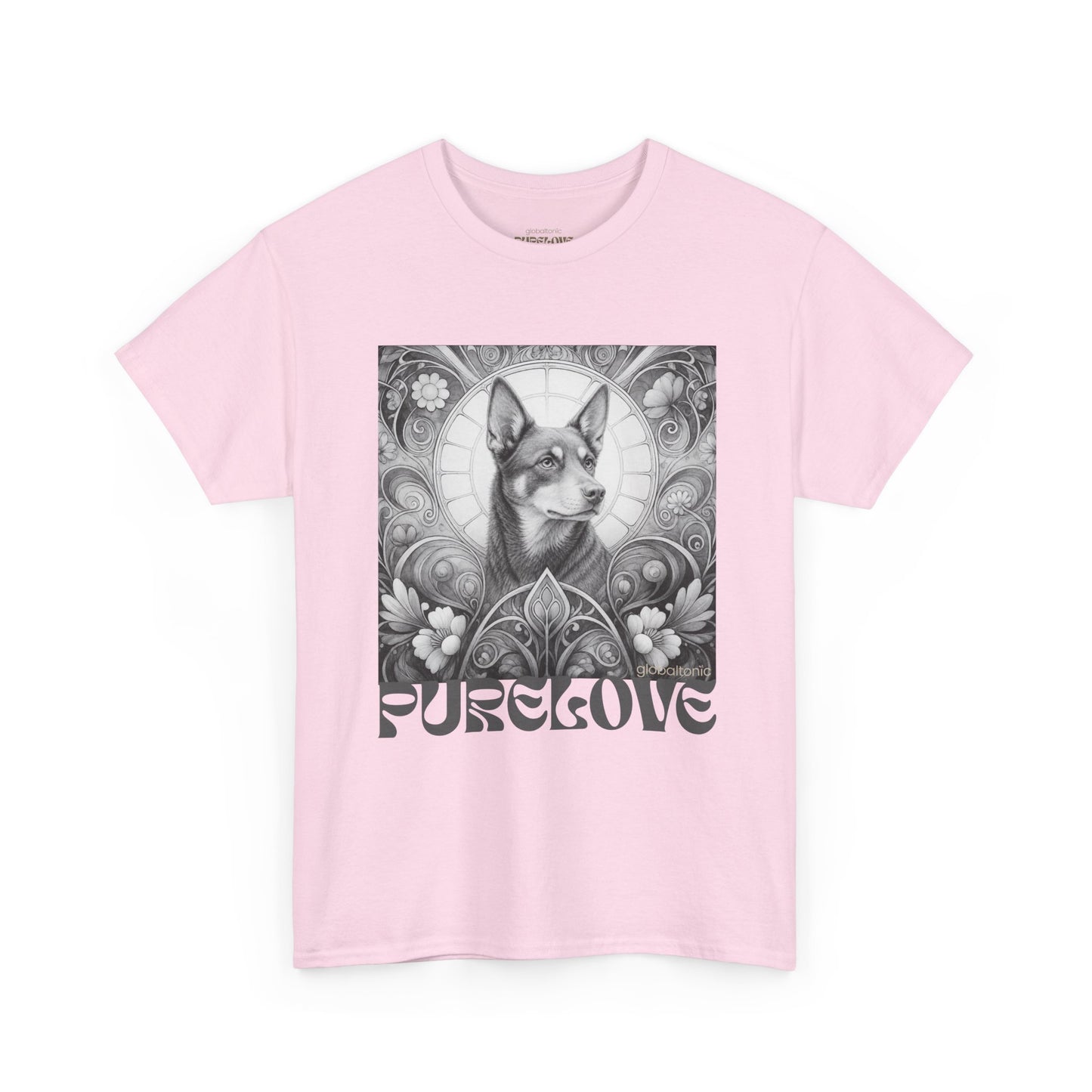 Kelpie Brown Vintage Unisex Cotton Tee for Dog Lovers (Black & White)