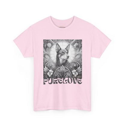 Kelpie Brown Vintage Unisex Cotton Tee for Dog Lovers (Black & White)