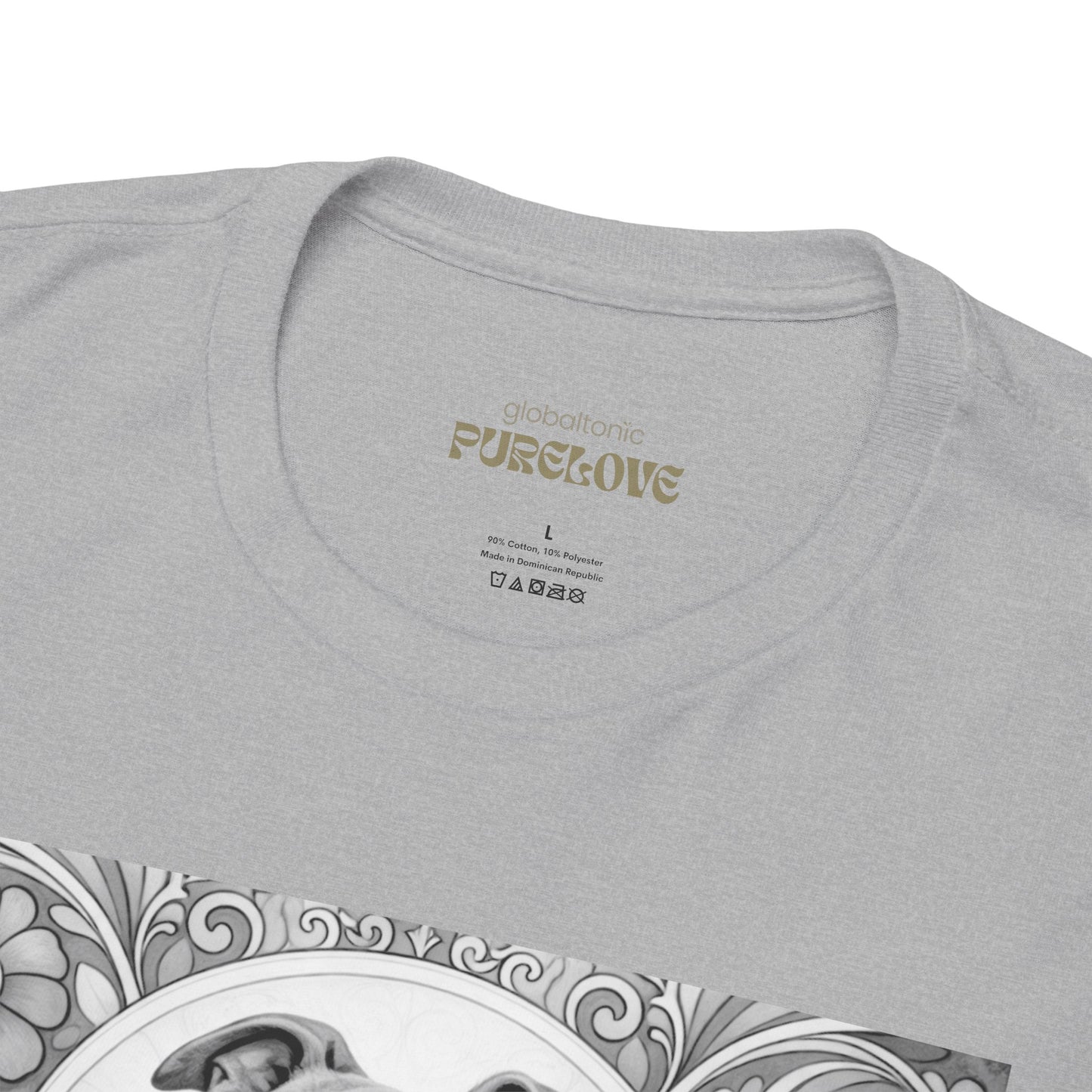 Staffy Grey & White Vintage Unisex Cotton Tee for Dog Lovers (Black & White T-Shirt)
