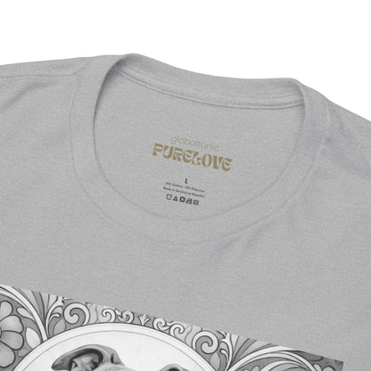 Staffy Grey & White Vintage Unisex Cotton Tee for Dog Lovers (Black & White T-Shirt)