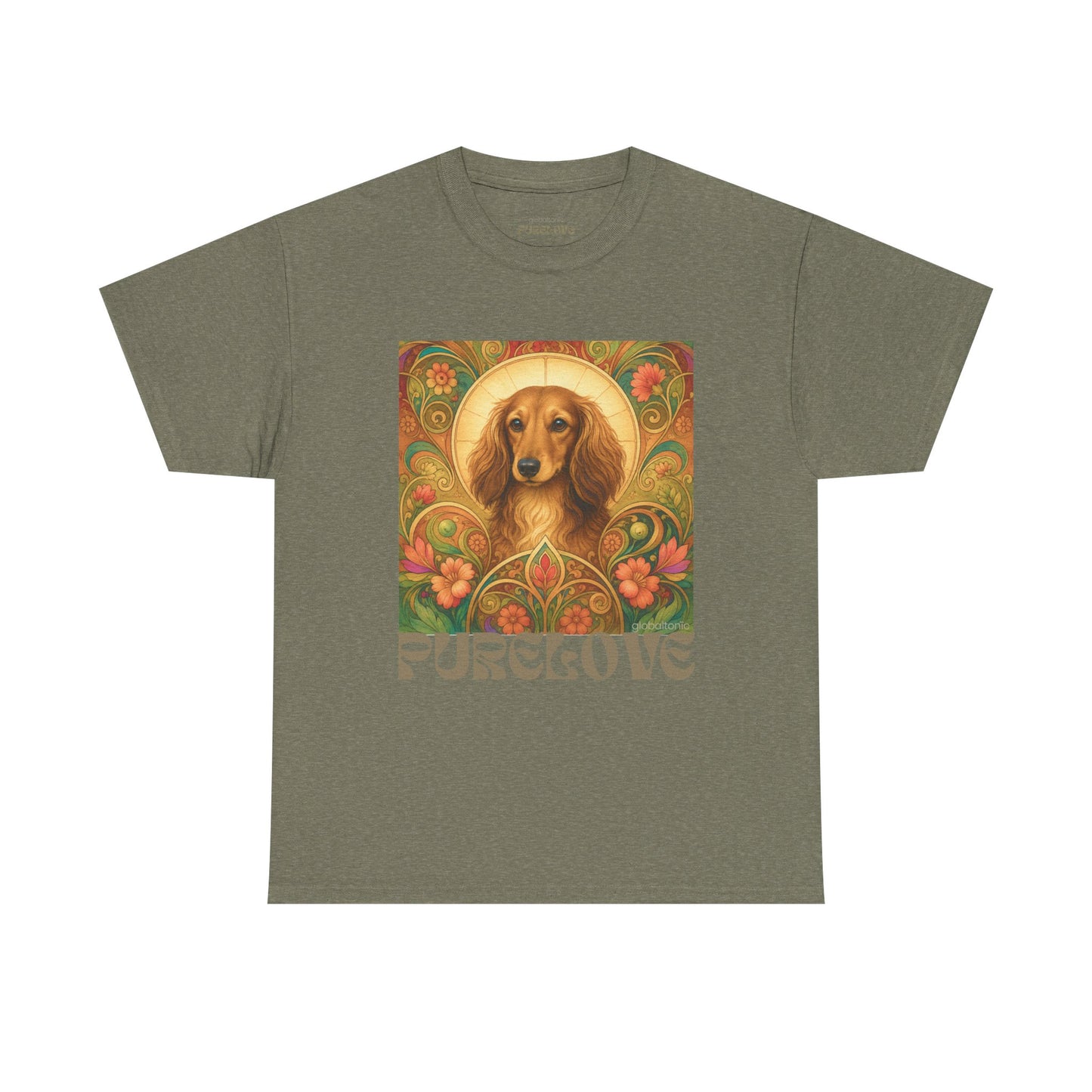 Dachshund Tan Longhair Vintage Graphic T-Shirt – Unisex Cotton Tee for Dog Lovers