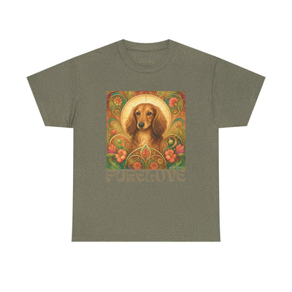 Dachshund Tan Longhair Vintage Graphic T-Shirt – Unisex Cotton Tee for Dog Lovers