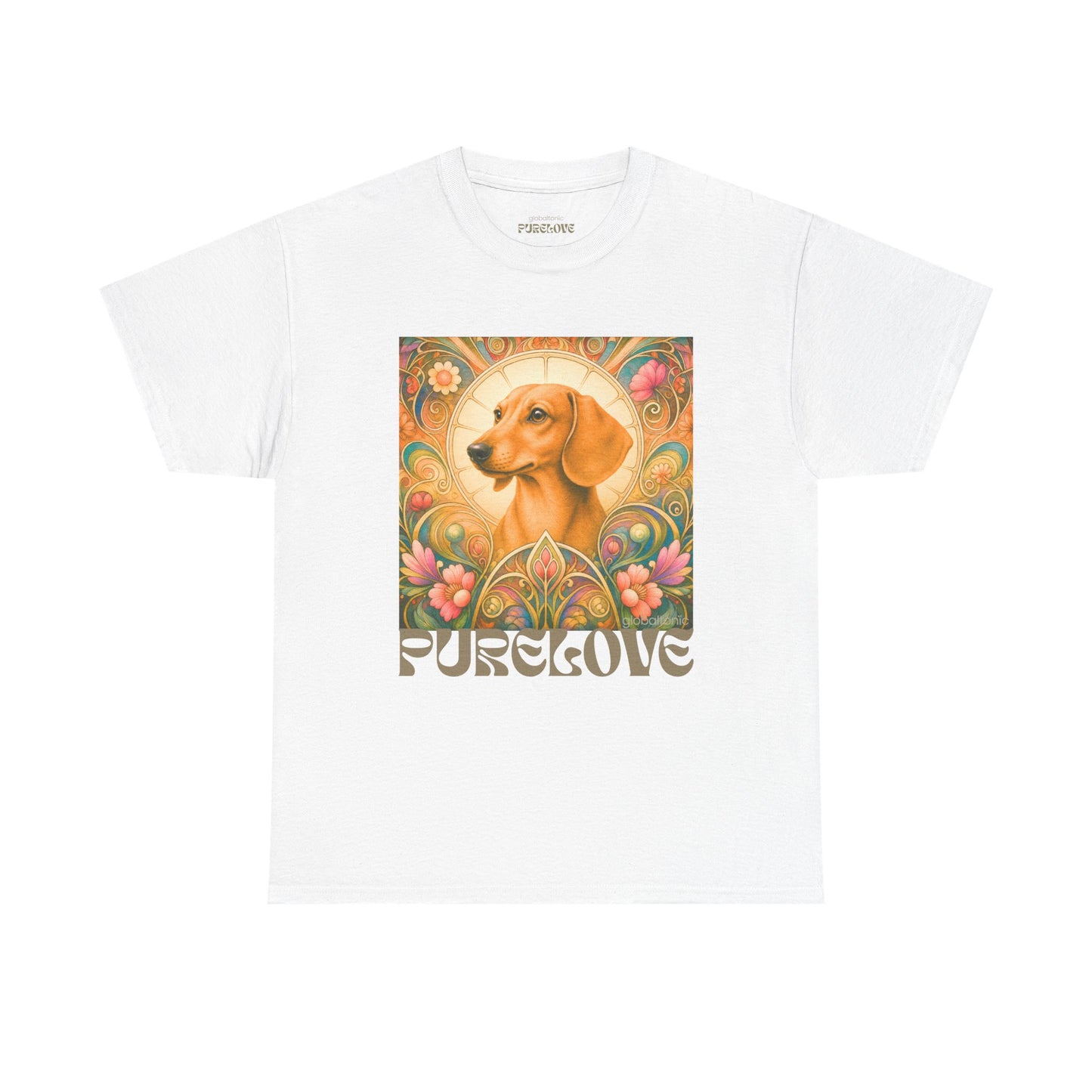 Dachshund Tan Vintage Graphic T-Shirt – Unisex Cotton Tee for Dog Lovers