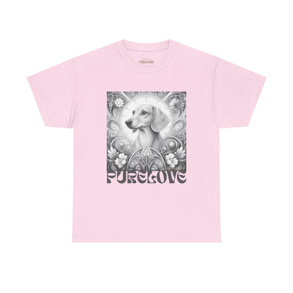 Dachshund Vintage Unisex Cotton Tee for Dog Lovers (Black & White)