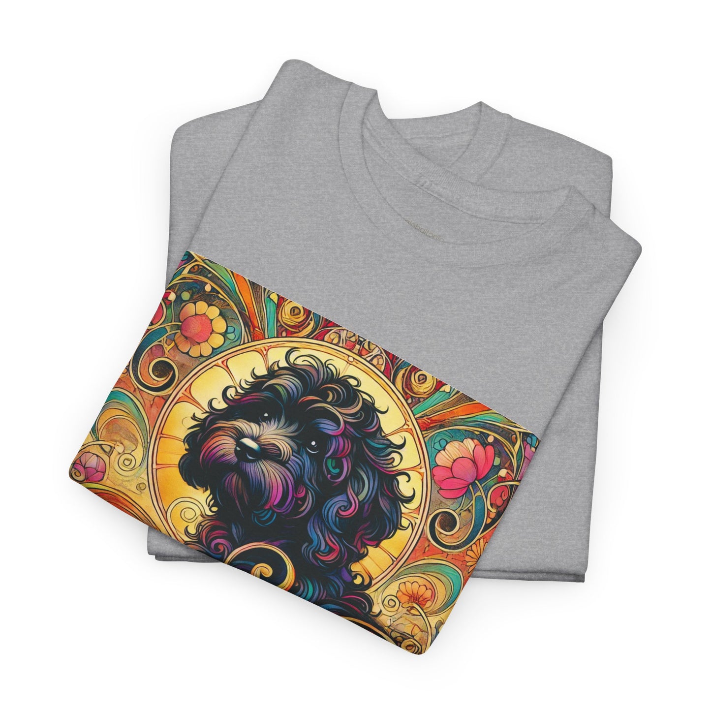 Black Cavapoo (Cavoodle) Vintage Graphic T-Shirt – Unisex Cotton Tee for Dog Lovers