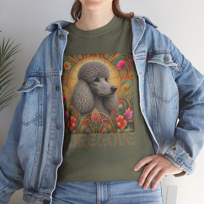 Poodle Grey Vintage Graphic T-Shirt – Unisex Cotton Tee for Dog Lovers