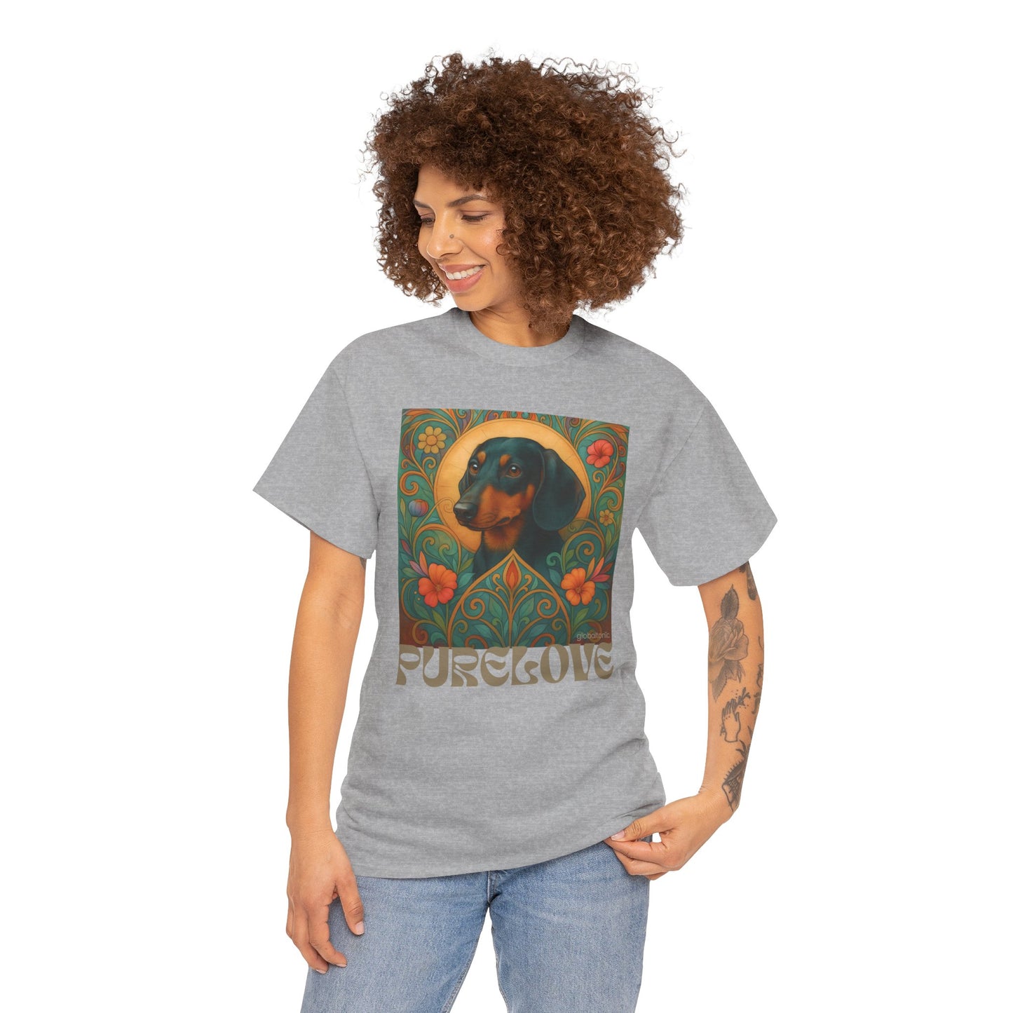 Dachshund Black Tan Shorthair Vintage Graphic T-shirt - Unisex Cotton Tee for Dog Lovers