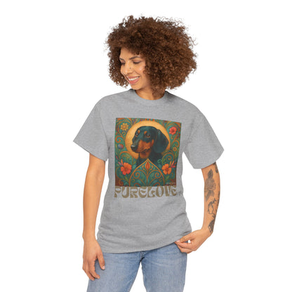 Dachshund Black Tan Shorthair Vintage Graphic T-shirt - Unisex Cotton Tee for Dog Lovers