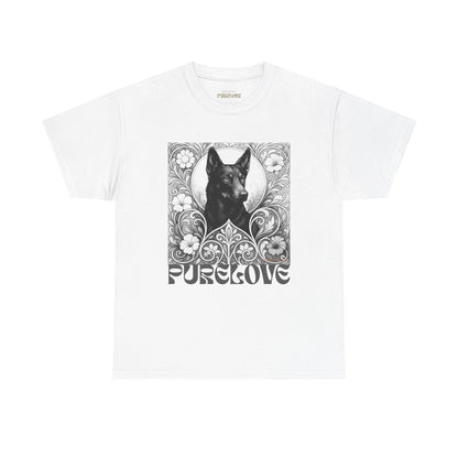 Kelpie Black Vintage Unisex Cotton Tee for Dog Lovers (Black & White)