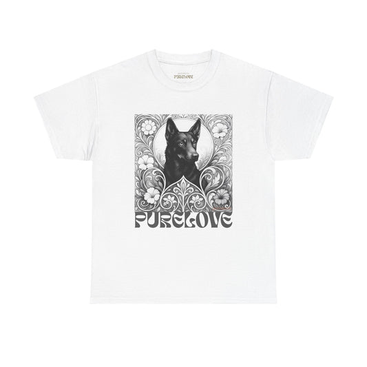 Kelpie Black Vintage Unisex Cotton Tee for Dog Lovers (Black & White)