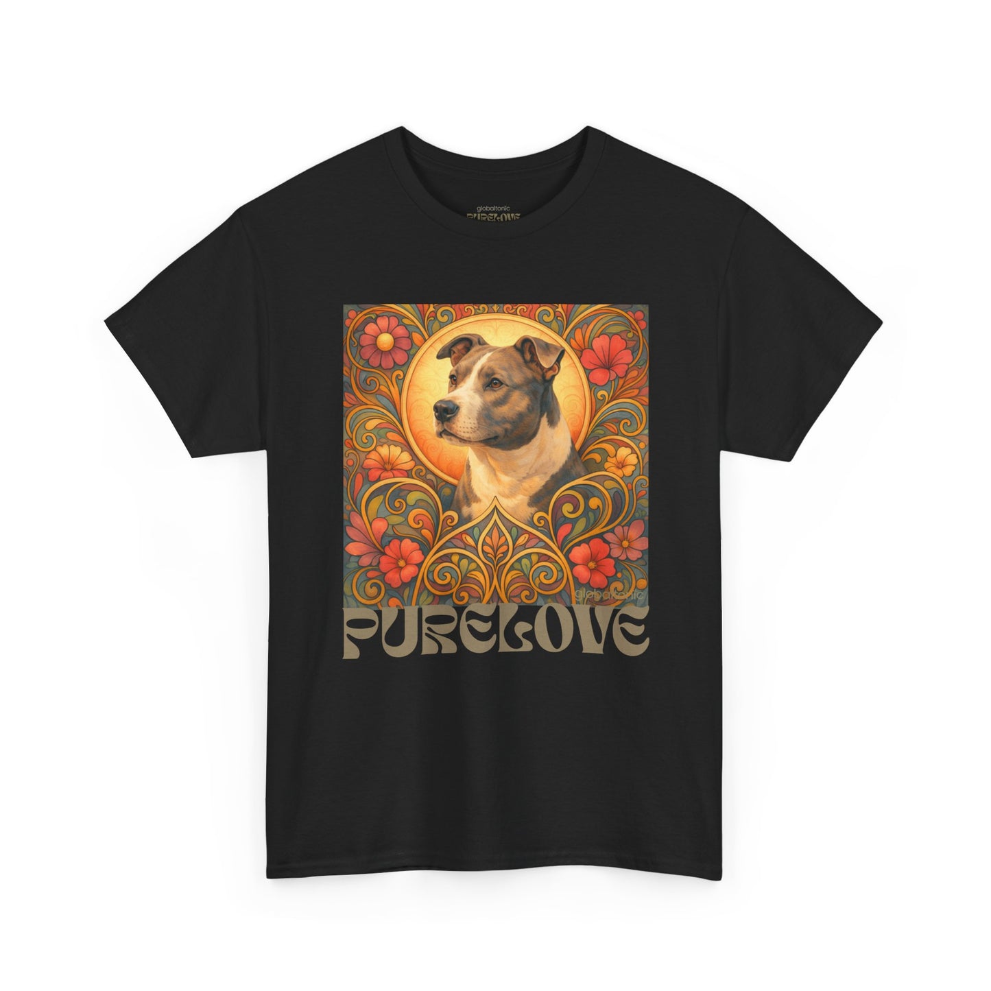 Staffy Grey & White Vintage Graphic T-Shirt – Unisex Cotton Tee for Dog Lovers