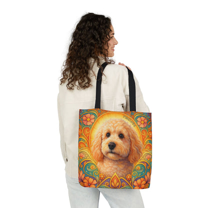 Goldendoodle (Groodle) All-Over Print Canvas Tote Bag – Colourful Artistic Dog Lover Gift