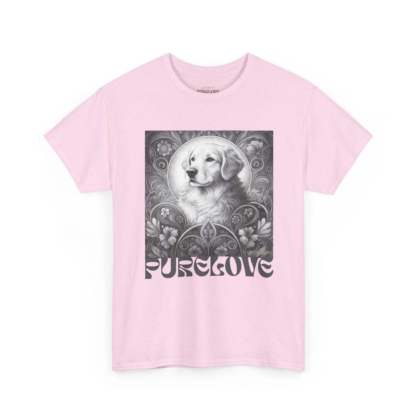 Golden Retriever Vintage Unisex Cotton Tee for Dog Lovers (Black & White)