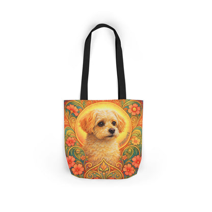 Foxypoo (Foodle) All-Over Print Canvas Tote Bag – Colourful Artistic Dog Lover Gift