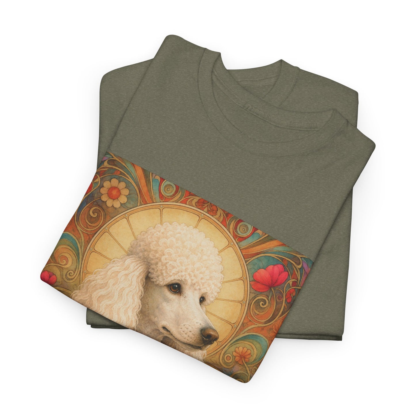White Poodle Vintage Graphic T-Shirt – Unisex Cotton Tee for Dog Lovers