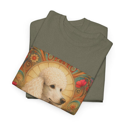 White Poodle Vintage Graphic T-Shirt – Unisex Cotton Tee for Dog Lovers