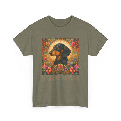 Dachshund Black Tan Vintage Graphic T-Shirt – Unisex Cotton Tee for Dog Lovers