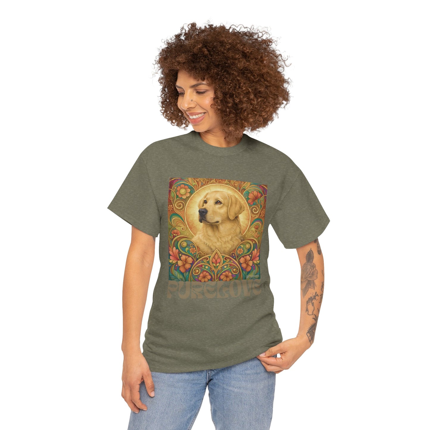 Golden Labrador Vintage Graphic T-shirt - Unisex Cotton Tee for Dog Lovers
