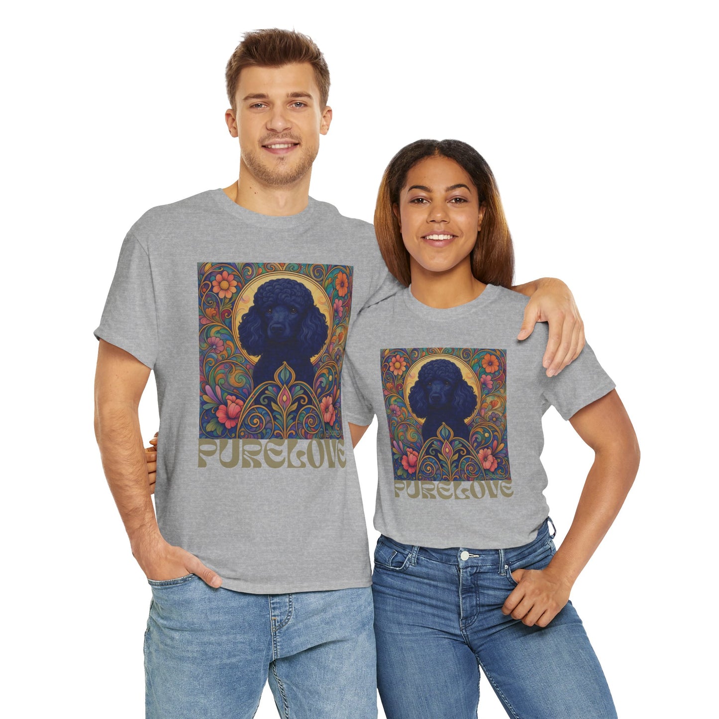 Black Poodle Vintage Graphic T-Shirt – Unisex Cotton Tee for Dog Lovers