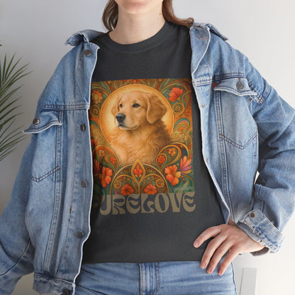 Golden Retriever Vintage Graphic T-shirt - Unisex Cotton Tee for Dog Lovers