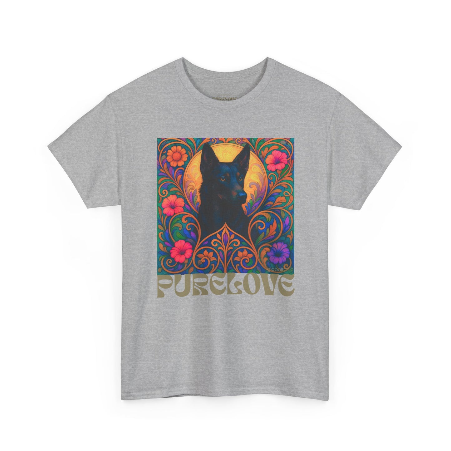 Black Kelpie Vintage Graphic T-Shirt – Unisex Cotton Tee for Dog Lovers