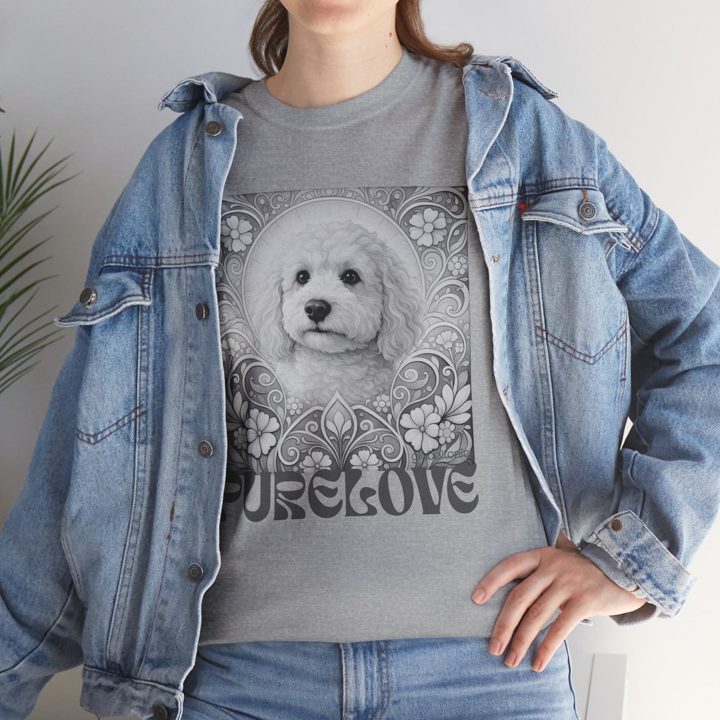 Goldendoodle (Groodle) Vintage Graphic T-Shirt – Unisex Cotton Tee for Dog Lovers (Black & White)