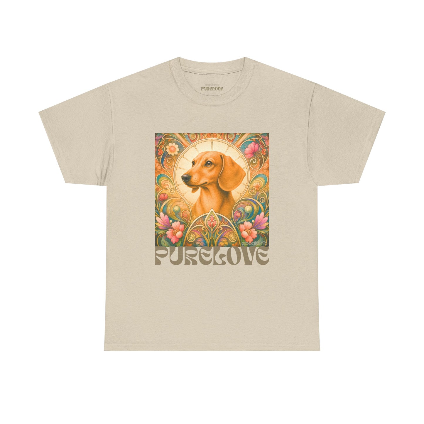 Dachshund Tan Vintage Graphic T-Shirt – Unisex Cotton Tee for Dog Lovers