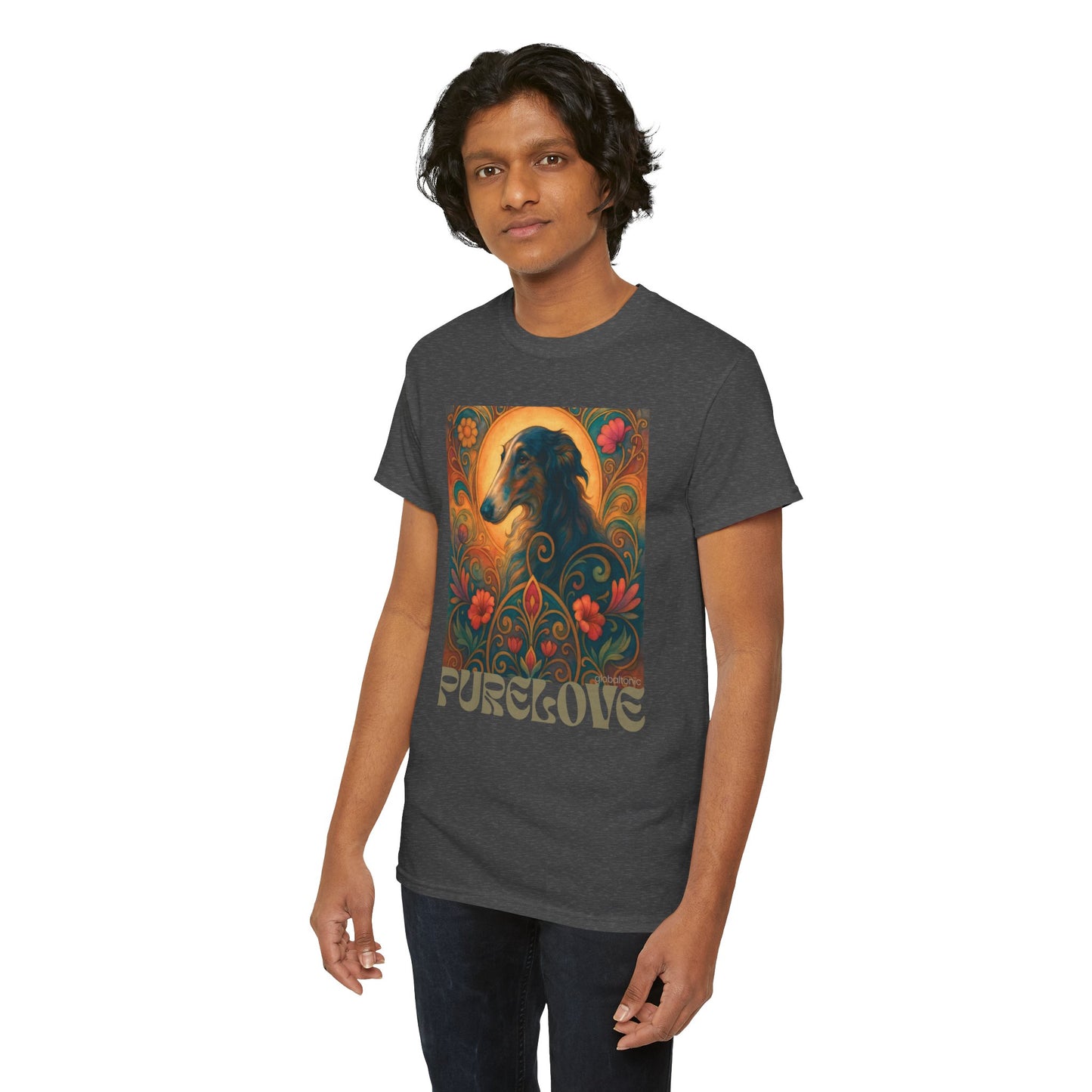 Borzoi Vintage Graphic T-Shirt – Unisex Cotton Tee for Dog Lovers