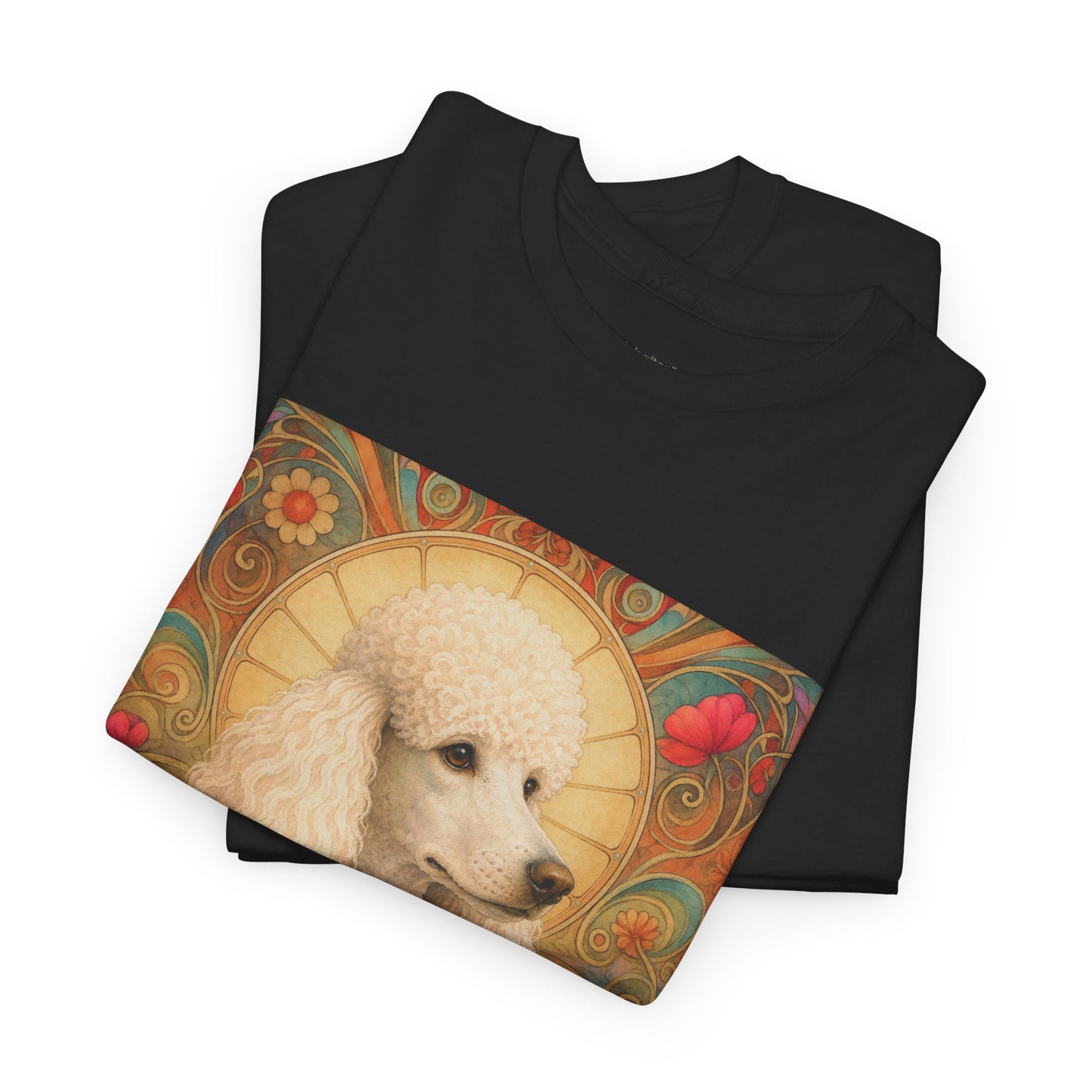 White Poodle Vintage Graphic T-Shirt – Unisex Cotton Tee for Dog Lovers