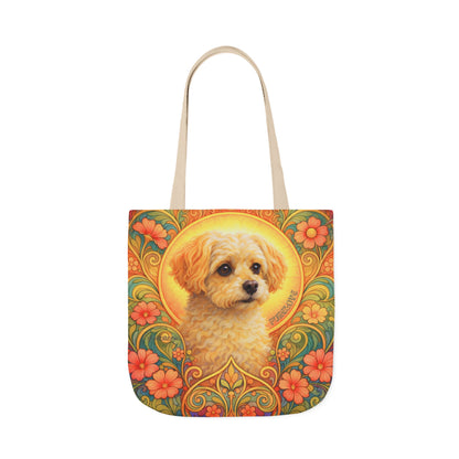 Foxypoo (Foodle) All-Over Print Canvas Tote Bag – Colourful Artistic Dog Lover Gift