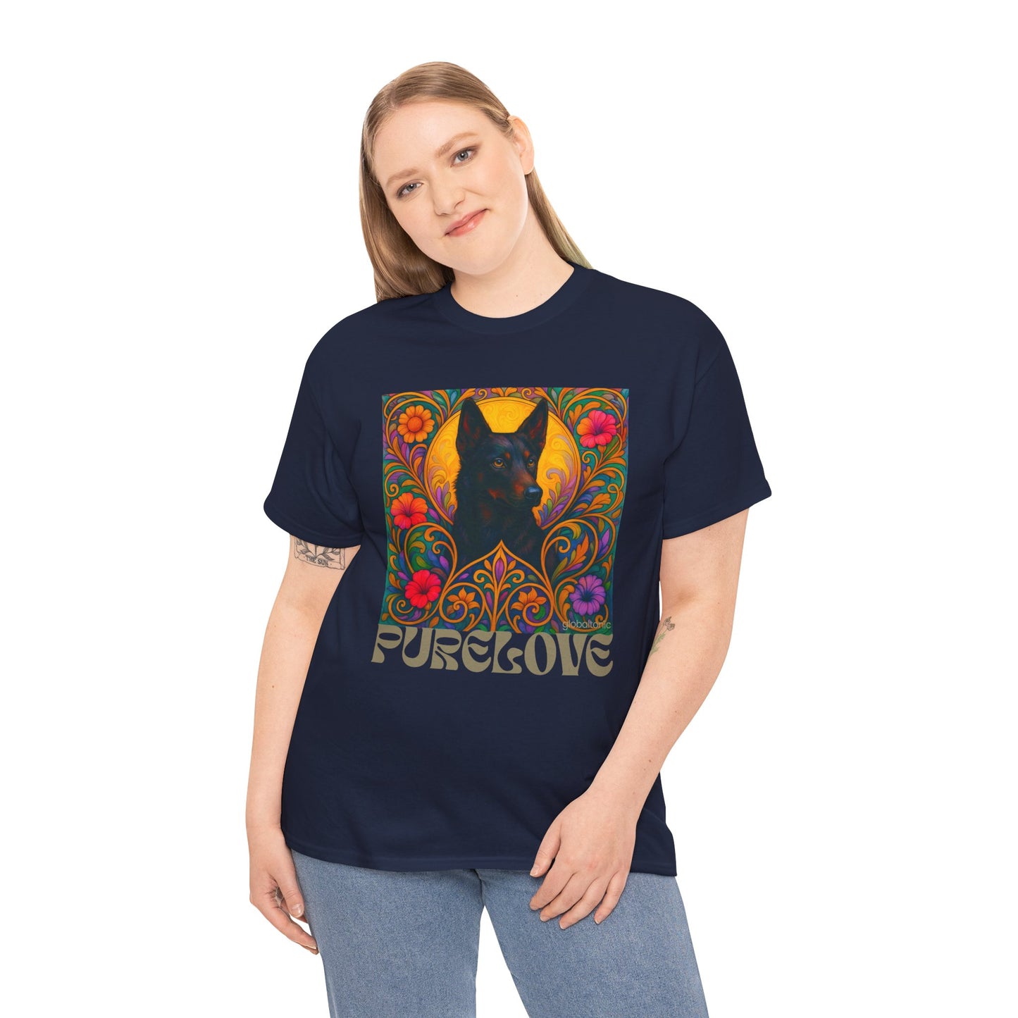 Black Kelpie Vintage Graphic T-Shirt – Unisex Cotton Tee for Dog Lovers