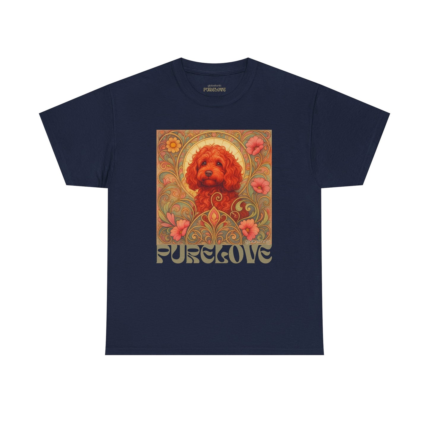 Strawberry Cavapoo (Cavoodle) Vintage Graphic T-shirt -Unisex Cotton Tee for Dog Lovers
