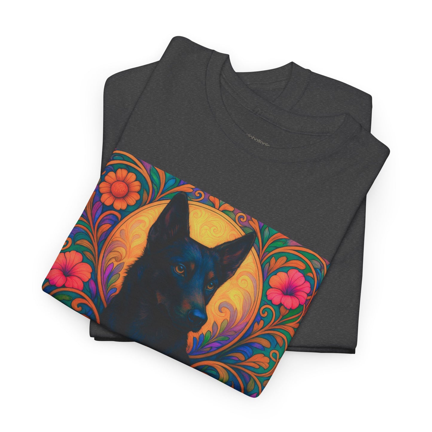 Black Kelpie Vintage Graphic T-Shirt – Unisex Cotton Tee for Dog Lovers