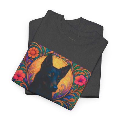 Black Kelpie Vintage Graphic T-Shirt – Unisex Cotton Tee for Dog Lovers