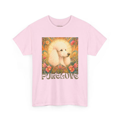White Poodle Vintage Graphic T-Shirt – Unisex Cotton Tee for Dog Lovers