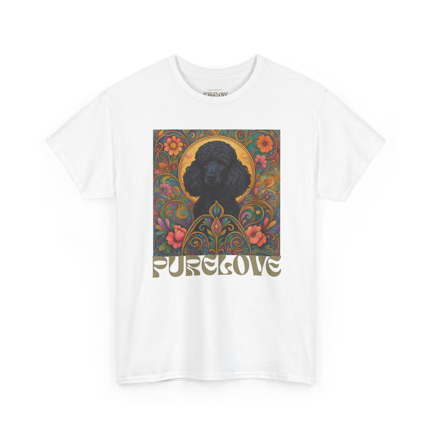 Black Poodle Vintage Graphic T-Shirt – Unisex Cotton Tee for Dog Lovers