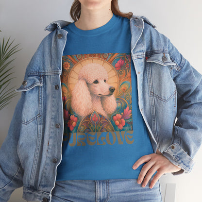White Poodle Vintage Graphic T-Shirt – Unisex Cotton Tee for Dog Lovers