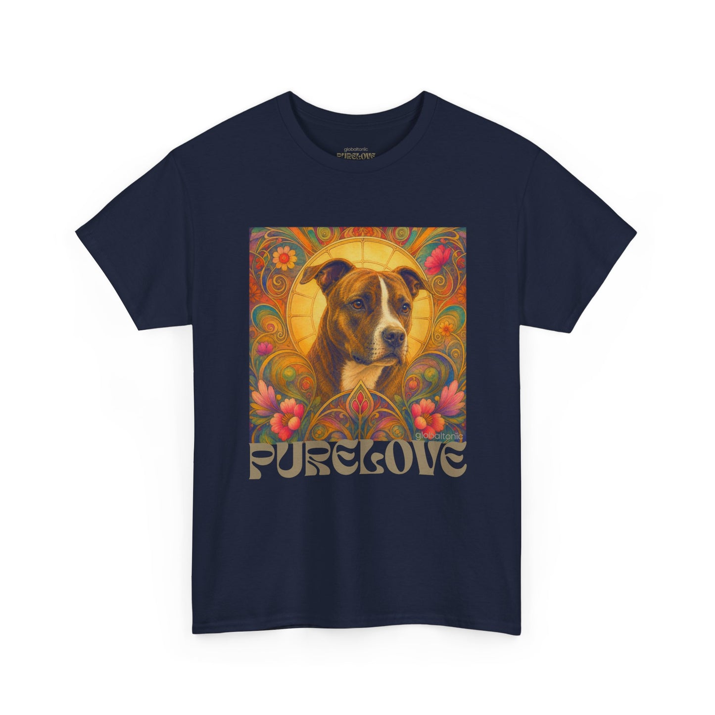 Staffy (Coco) Bull Terrier Vintage Unisex Cotton Tee for Dog Lovers