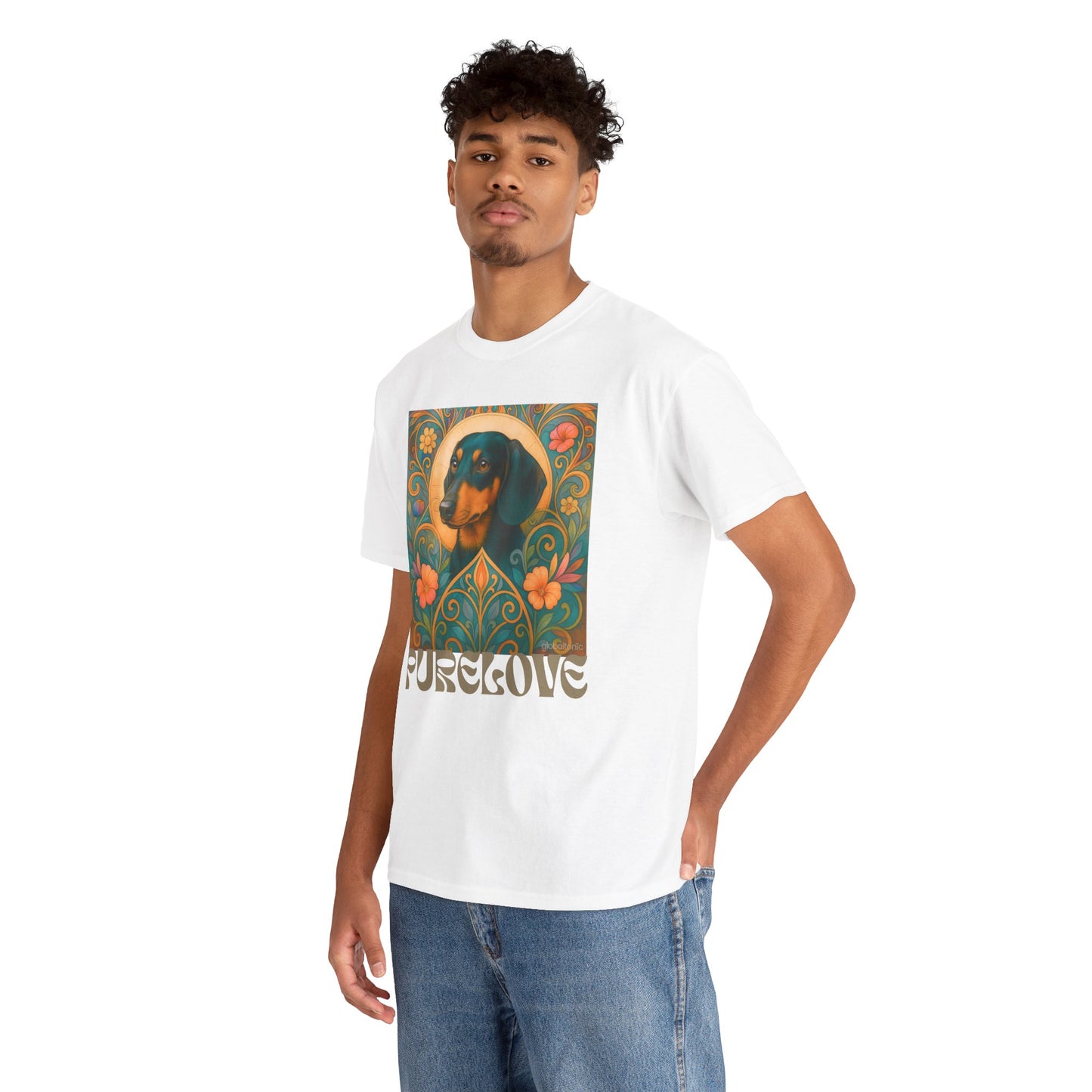 Dachshund Black Tan Shorthair Vintage Graphic T-shirt - Unisex Cotton Tee for Dog Lovers