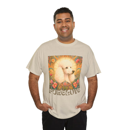 White Poodle Vintage Graphic T-Shirt – Unisex Cotton Tee for Dog Lovers