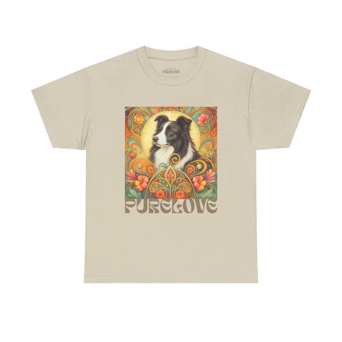 Border Collie (Black & White) Vintage Graphic T-Shirt – Unisex Cotton Tee for Dog Lovers