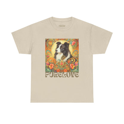 Border Collie (Black & White) Vintage Graphic T-Shirt – Unisex Cotton Tee for Dog Lovers