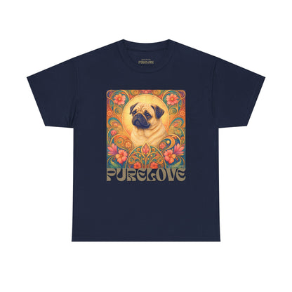Pug Tan Vintage Graphic T-Shirt – Unisex Cotton Tee for Dog Lovers