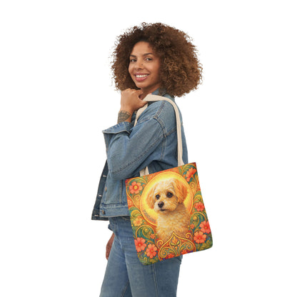 Foxypoo (Foodle) All-Over Print Canvas Tote Bag – Colourful Artistic Dog Lover Gift