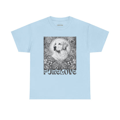 Labrador Vintage Unisex Cotton Tee for Dog Lovers (Black & White)