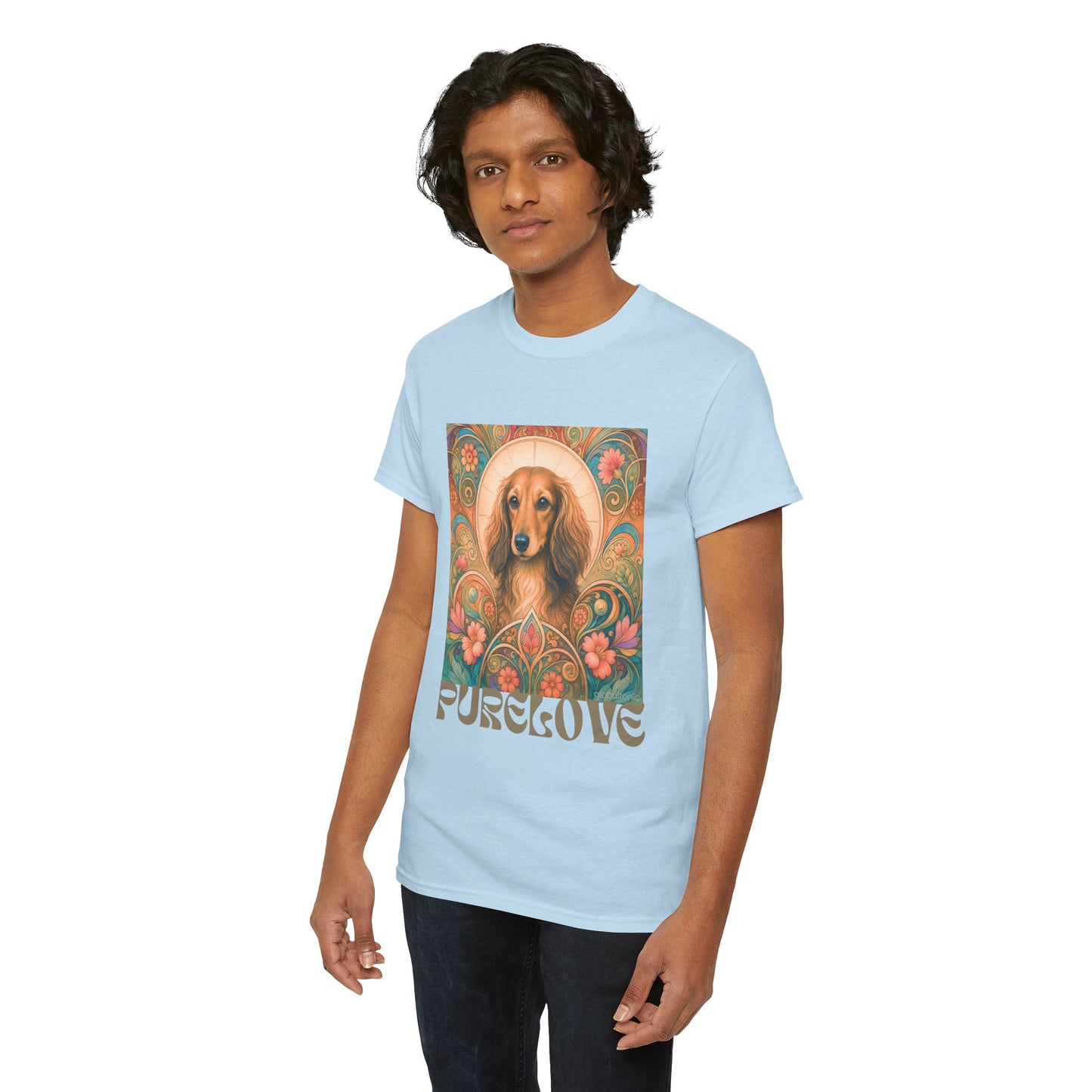 Dachshund Tan Longhair Vintage Graphic T-Shirt – Unisex Cotton Tee for Dog Lovers