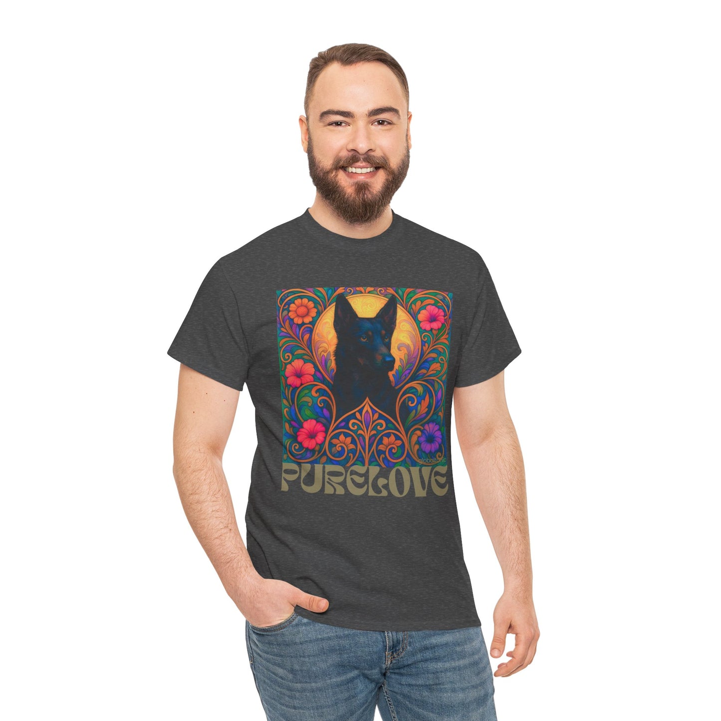Black Kelpie Vintage Graphic T-Shirt – Unisex Cotton Tee for Dog Lovers